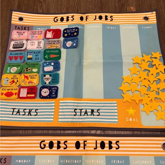 Colorful Weekly Task Chart with Stars - Picture 2 of 10